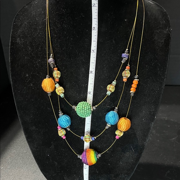 1482 Chico's Multicolor Beaded Necklace - Picture 4 of 4